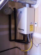tankless water heater installed by our Arlington plumbers